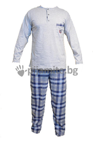 Мъжки пижами Пижами дълъг ръкав Мъжка пижама - интерлог 41236